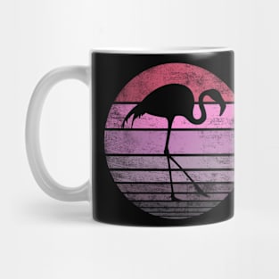Pink Flamingo Gifts Bird Lover Vintage Animal Silhouette Mug